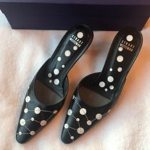 Stuart weitzman black & white polka dot “dotswana”